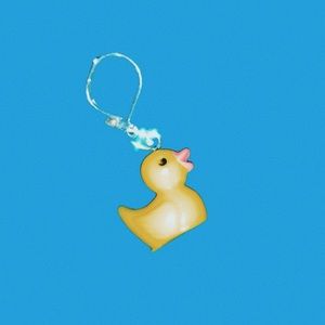 Lil rubber ducky singular earring